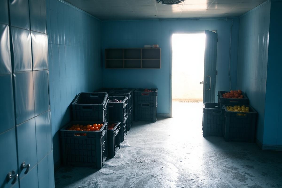 Chilled produce held in cold storage